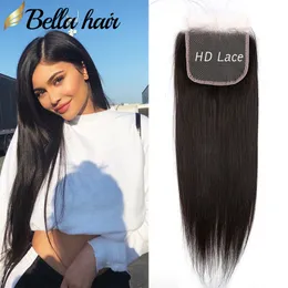 Top Lace Closure Human Virgin Hair Closure 4x4 Jedwabszy prosty darmowy środkowy trzy części drogi