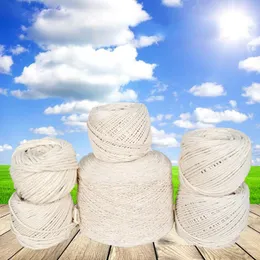 3-10mm vit bomull snodd flätad sladd rep handgjorda hem textil tillbehör hantverk macrame sträng bröllop dekoration