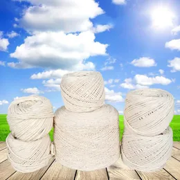 3-10mm White Cotton Twisted Braided Cord Rope Handmade Home Textile Accessories Craft Macrame String Wedding Decoration