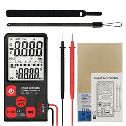 Ultradünner tragbarer Digital-Multimeter-Tester ADMS7 großes LCD-3-Zeilen-Display-Voltmeter mit Spannungs-NCV-Widerstandsmultimeter