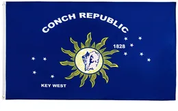 Conch Flag 3x5 ft Impreso Conch Repulic Banner Banderas Volando Colgando Buena calidad Precio bajo barato para la venta