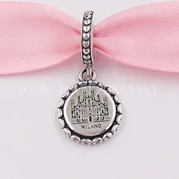 Andy Jewel Authentic 925 Sterling Silver Beads Milano Charms يناسب قلادة مجوهرات الباندورا الأوروبية