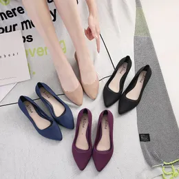 Plastic pointed women's shoes wedge heel soft sole professional comfortable work shoes waterproof ground sandal versatile four seasons overs