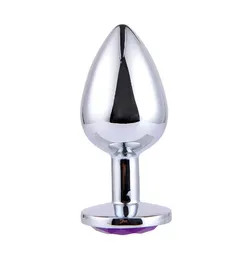 Unisex tyłki wtyczka anal srebrna wkładka ze stali nierdzewnej metalowy klejnot seksowne zabawki analne dla kobiet jjd2230 3pcs/set