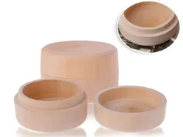 50pcs Small Round Wooden Gift Box Wooden Storage Box Ring Box Vintage Jewelry Case Wedding Accessories
