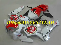 Motorcykel Fairing Kit för Honda CBR600RR 05 06 CBR 600RR CBR 600 RR F5 2005 2006 ABS Red White Fairings Set + Presenter HQ52