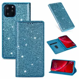 Glitter Wallet Leather Bling Magnetic Card Case for iphone 11 pro max XR XS MAX 6 7 8 PLUS Samsung S10 S20 PLUS S20 Ultra A51 A71 S10E 5G