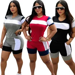 Artı 2xl kadınlar yaz jogger takım elbise spor iki parça set tasarımcı kıyafetleri kısa kollu tişört şort gündelik mektup spor giyim 3300