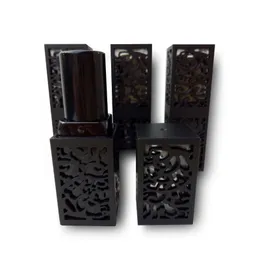 Hollow Mode Design Square Lipstick Tube Black High Quality Lip Balm Tube DIY Tom läppglansflaskor Resa 50st / Lot