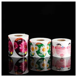 Niestandardowe okrągłe kolory drukowanie etykiety naklejki pakiet rolkowy wodoodporna szampon naklejki etykiety korpus prać plastikowy kolor z Chin