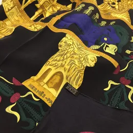 новый стиль Женская квадратная платок шарфы Pashmina 100% Twill Silk Высококачественный рисунок печати размером 130см - 130см