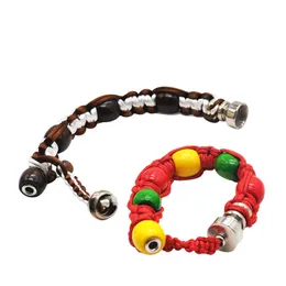 Cadeia Mão colorida Handpipe filtro fumar tubo Pulseira Bead Forma Ocultar portátil inovador design de alta qualidade DHL grátis