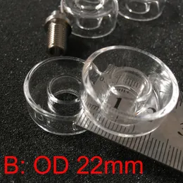 Insert Bowl OD 22mm 25mm For Titanium Hybrid Ti/Qtz Titanium Nail Replacement Quartz Dish Dab Rig for wax oil glass pipe