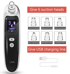 IN STOCK Face Nose Acne Black Dot Pimple Blackhead Remover Electric Blackhead Vacuum Cleaner Pore SkinCare Tools Machine with 6 Suction Head