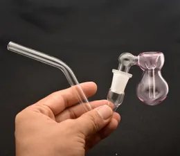 Partihandel Färgrik Billig Glas Vatten Tobak Olje Rig Bong J-Hook Water Bong Med 14mm Gourd Glas Vatten Tobak Skål för rökning