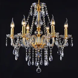 Crystal Large Chandeliers Luxury Living Room Villa Restaurant Staircase Light High-end Hotel Lobby Transparent Candle Chandelier