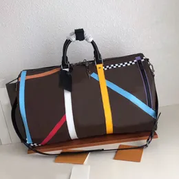 saco saco de viagem de luxo designer m55819 moda barra de cores de grande capacidade bolsa cadeia de moda ao ar livre 2020 novo de alta qualidade 50x29x23
