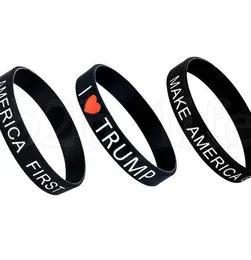 Trump bracelets silicone I LOVE TRUMP America first make american again Wristband Rubber Bracelets Fashion Jewelry Gift LJJK1766