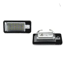 1Set Car LED -licensnummerplatta ljuslampa Vitt ljus för Audi A3 S3 8P A4 B6 B7 A5 A6 4F Q7 A8 S8 C6 CABRIOLET