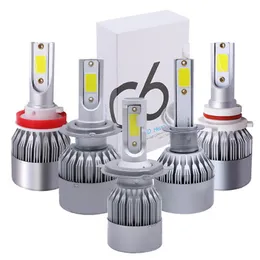 10pair H1 H3 H4 H7 H11 H13 9006 9007 9005 6000K Car LED Headlight Bulb C6 Automobiles Headlamp Fog lamp