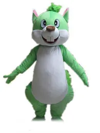 2019 Hot New A Green Equirrel Mascot Kostym för vuxen att bära