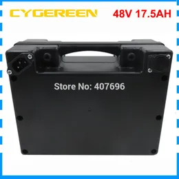 1000W 48Volt 18AH 스쿠터 배터리 48V 17.5AH ebike 리튬 배터리 3500mah 18650 배터리, 블랙 케이스 30A BMS 2A 충전기