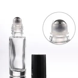 Metalowa kulka Gruba przezroczba do napełniania 5 ml mini rolka na szklanych butelkach do olejku eterycznego Perfumy zapachowe