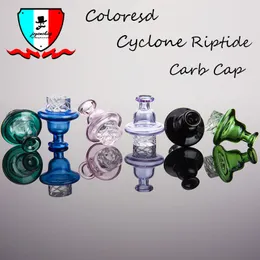 Colored Cyclone Riptide Carb Cap Smoking Accessories Dia 32mm Fit 2mm Banger with 25mm Bowl Glass Bong Dab Rigs