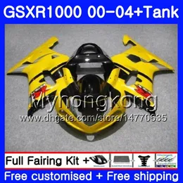 +Tank für Suzuki GSX R1000 Gelb Schwarz GSXR1000 2000 2001 2002 2003 2004 299HM.41 GSXR-1000 K2 GSX-R1000 K3 GSXR 1000 01 02 03 04 Verkleidung