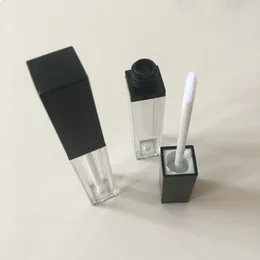 8ml Square Black Lip Gloss Bottle,Plastic Empty Cosmetic Oil Refillable Tube, Liquid Eyeliner tube Storage Bottle F3682