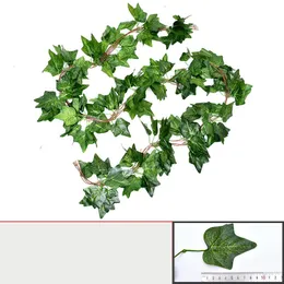 10 pz / lotto seta artificiale foglia d'uva ghirlanda finta vite edera indoor outdoor decorazioni per la casa fiore di nozze foglie verdi decorazione242p