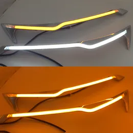 1 Paar Autoscheinwerfer LED-Augenbraue für Honda CRV 2012 2013 2014 Tagfahrlicht DRL mit gelbem Blinker Licht