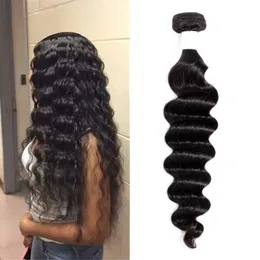 Surowy Indian Virgin Hair 8-28inch Luźne Głębokie Ludzkie Przedłużanie Włosów Naturalny Kolor Luźne Głębokie Kręcone Pakiet Produkty do włosów