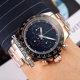 Yeni Ro 24 Winnexr sınırlı 116505 siyah dial Miyota kuvars Chronograph Mens Watch Kronometre Gül Altın bilezik saatler Watch_Zone 3 renk