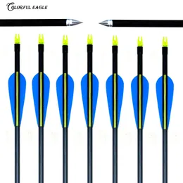 12PCS / LOTS 28 "29" 30 "31.5" Archery Fiberglass Pilar för Recurve Bow eller Compound Bow Target Practice Shooting