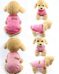 Ny Pet Dog Knitwear Tröja Fleece Coat Mjukt förtjockning Varm Popp Hundskjorta Vinterdjur Hundkatt Kläder Soft Puppy Customes Kläder