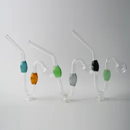 Ölbrennerpfeifen Schlangenartiger Stand Glaspfeifen Bunte Dicke Glasrauchpfeifen 6,5 "* 5,5" Tabakrauchzubehör