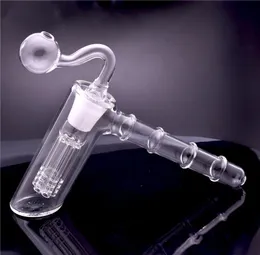 DHL Gratis 18mm Glas Bongs Vattenrör Hammerform 6 Arm Perc Percolator Bubbler DAB Oljeplattformar Bongs Vattenrör med 18mm oljebrännare