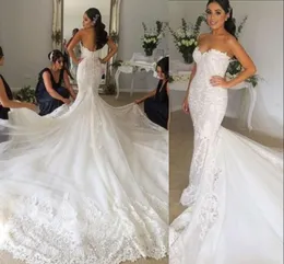 Милая русалка свадебные платья 2019 старинные аппликации кружевные свадебные платья Vestidos de Novia Backbloet Boho Garden Wedding платье