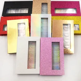 5pairs Magnetic Lashes Box 3D Mink Eyelashes Boxes Fake False Eyelashes Packaging Case Make Up Tools