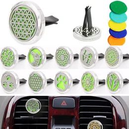 Aromatherapy Home Essential Oil Diffuser For Car Air Freshener Perfume Bottle Locket Clip with 5PCS Washable Felt Pads Sea Shipping EEA354