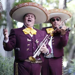 2021 Ręcznie robione fioletowe zużycie pary młody truje de mariachi męskie kurtki 3 sztuki mężczyzn przystojny blezer garnicket pants326a