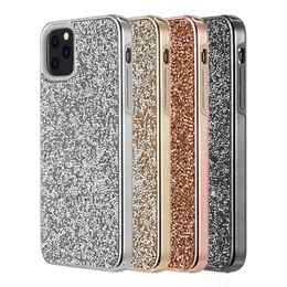 Premium Bling 2 i 1 Luxury Diamond Rhinestone Glitter Ring telefonfodral för iPhone 15 14 13 12 Pro Max XR XS Max Samsung S23 Plus S22 Note 22