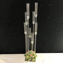 New style wedding acrylic crystal aisle pillar for weddings decor / walkway pedestal stand best01074