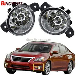 2pcs dimma lampa montering LED dimljus för Nissan Qashqai +2 Altima Maxima Sentra Rogue Pathfinder 2004-2015 Halogen Fog Light