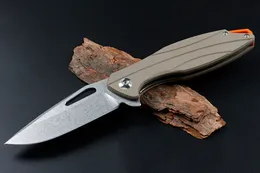 2020 High Quality HHY09 Ball Bearing Flipper Folding Knife D2 Stone Wash/Black Drop Point Blade G10 Handle Outdoor Pocket Folding Knives