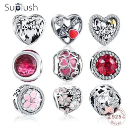 سحر سوار Suplush Bead مع 100 ٪ 925 Sterling Silver Fit Pandora السحر الأصلي هدية المجوهرات