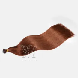 VMAE # 30 # 33 Avrupa Saç Prebonded Saç Uzantıları 1G Strand 100g Doğal Düz Keratin Çift Çekilmiş I İpucu İnsan Saç Uzatma