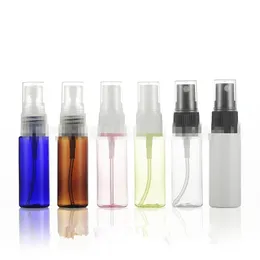 30pcs/lot New 20ml Plastic PET Amber Perfume Bottles With Spray Atomizer Small Pump Blue Bottle Test Sample Empty Travel Bottles