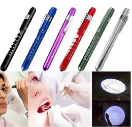 7 Colori Bianco Giallo Fascio LED Pen Light Torcia Torcia portatile in lega di alluminio mini torce Doctor Nurse EMT Lampada di emergenza